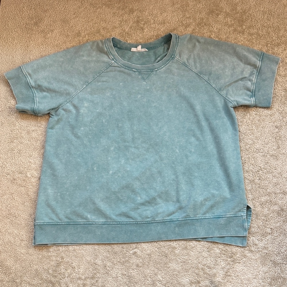 Jane and Delancey Blue Short Sleeve Tee